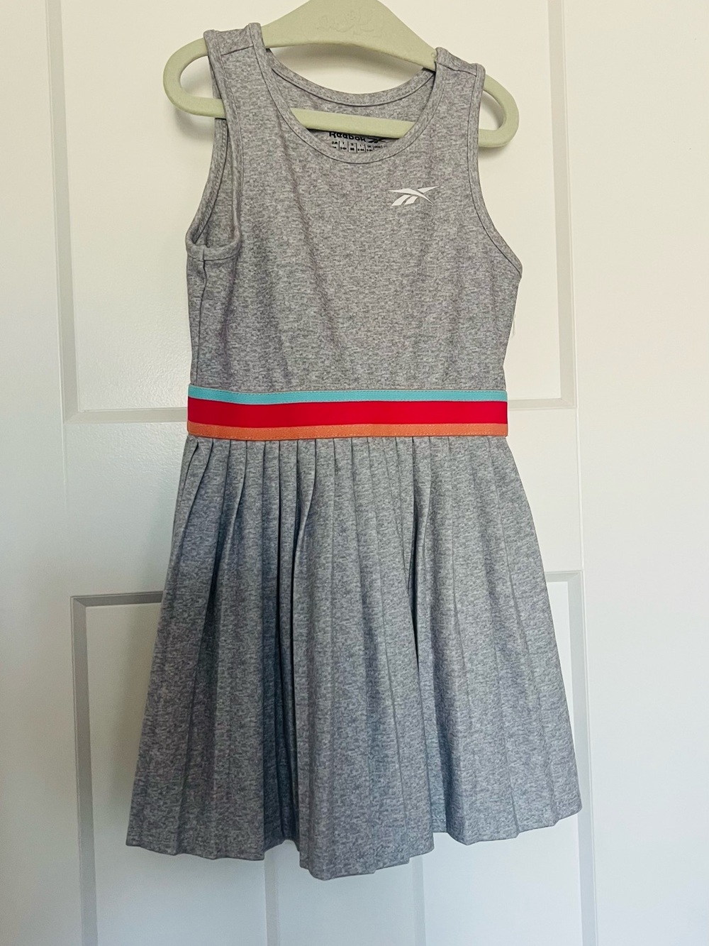 Reebok Grey Tank Dress with Rainbow Waistband